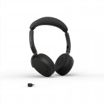 Jabra Evolve3 65 Flex безжични слушалки със зарядна подложка (WLC), ANC, Link 390c, MS, черни Jabra Evolve3 65 Flex безжични слушалки със зарядна подложка (WLC), ANC, Link 390c, MS, черни