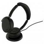 Jabra Evolve3 65 Flex UC безжични стерео слушалки с ANC, WLC зарядна подложка и LINK 390c USB-C, черни Jabra Evolve3 65 Flex UC безжични стерео слушалки с ANC, WLC зарядна подложка и LINK 390c USB-C, черни