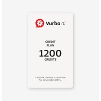Vurbo.ai Pay-as-you-go Prepaid Pack (1200 Credits - Digital License)