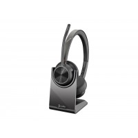 HP Poly Voyager 4320 UC Stereo USB-A Headset +BT700 USB-A Adapter +Charging Stand