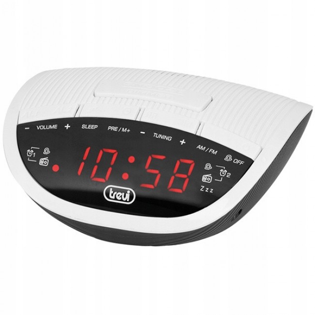 [0RC82501] Радио часовник Trevi RC825 D DIGITAL AM/FM бял