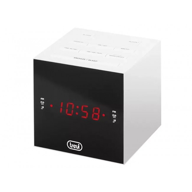 [0RC85501] Радио часовник Trevi RC855 C DIGITAL AM/FM бял