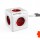 [1304-DEEUPC] DesignNest PowerCube Extended(1304/1307), удължител с разклонител, 3м, червен (8718444083184)