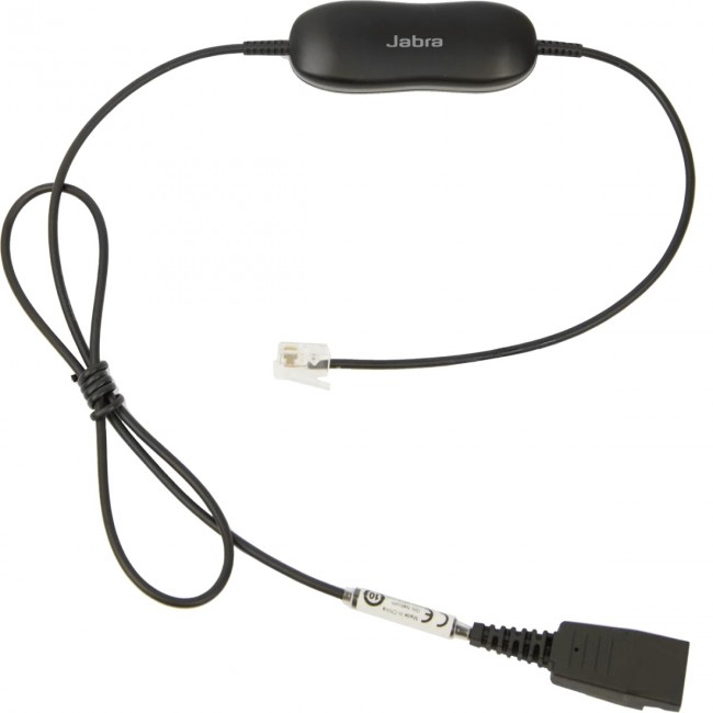 Jabra GN1216 Avaya свързващ кабел QD към RJ9, прав 80 cm, 8-степенен контрол на микрофона, черен, 88001-03