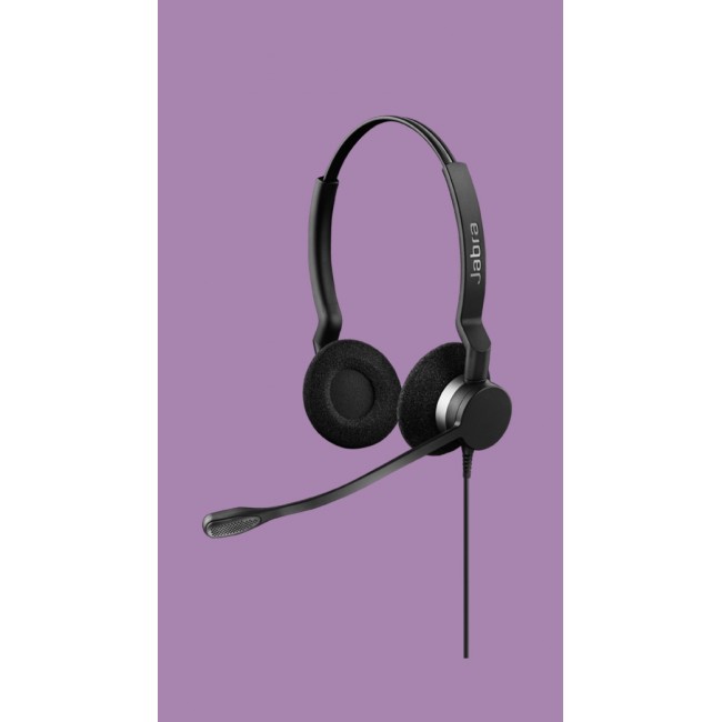 Jabra BIZ 2300 Duo жични стерео слушалки с шумопотискащ микрофон, QD, черни Jabra BIZ 2300 Duo жични стерео слушалки с шумопотискащ микрофон, QD, черни