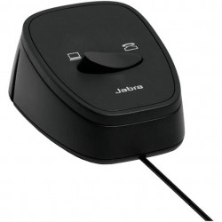 Jabra Link 180 ръчен превключвател между настолен телефон и softphone за кабелни QD слушалки, USB, черен