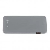 Tellur QC 3.0 Slim Metallic – 3 в 1 външна батерия, 5000 mAh, сребриста