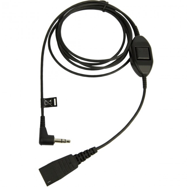 Jabra 8735-019 QD към 3,5 mm кабел за Alcatel с приемане, приключване и заглушаване на разговор