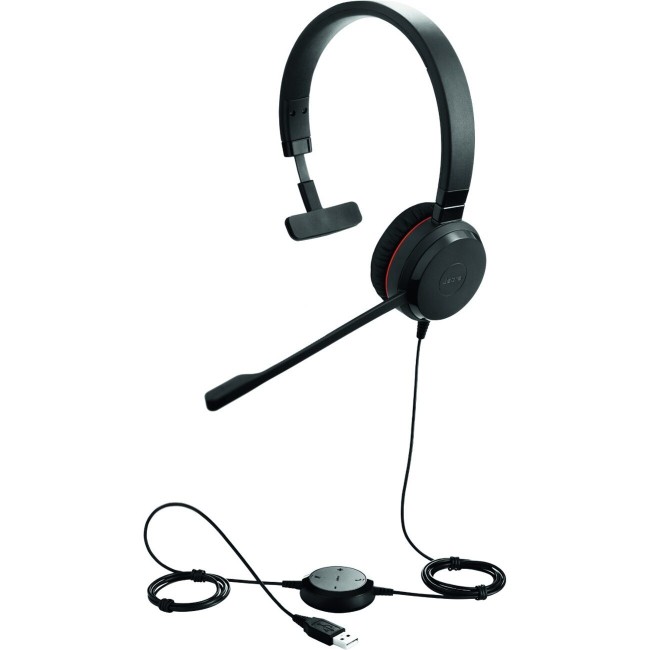 Jabra EVOLVE 30 II HS моно слушалка с 3,5 мм жак без контролер, 14401-20 Jabra EVOLVE 30 II HS моно слушалка с 3,5 мм жак без контролер, 14401-20
