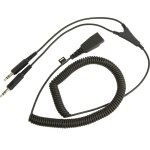 Jabra 8734-599 QD към PC кабел – QD към 2×3,5 mm, спираловиден Jabra 8734-599 QD към PC кабел – QD към 2×3,5 mm, спираловиден