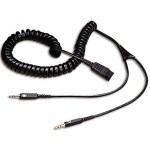 Jabra 8734-599 QD към PC кабел – QD към 2×3,5 mm, спираловиден Jabra 8734-599 QD към PC кабел – QD към 2×3,5 mm, спираловиден