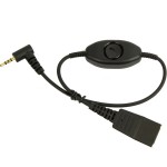 Jabra 8800-00-79 QD към 2,5 mm жак кабел с PTT, 0,5 м, черен