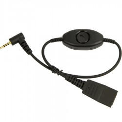 Jabra 8800-00-79 QD към 2,5 mm жак кабел с PTT, 0,5 м, черен