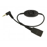 Jabra 8800-00-79 QD към 2,5 mm жак кабел с PTT, 0,5 м, черен