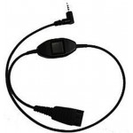 Jabra 8800-00-79 QD към 2,5 mm жак кабел с PTT, 0,5 м, черен