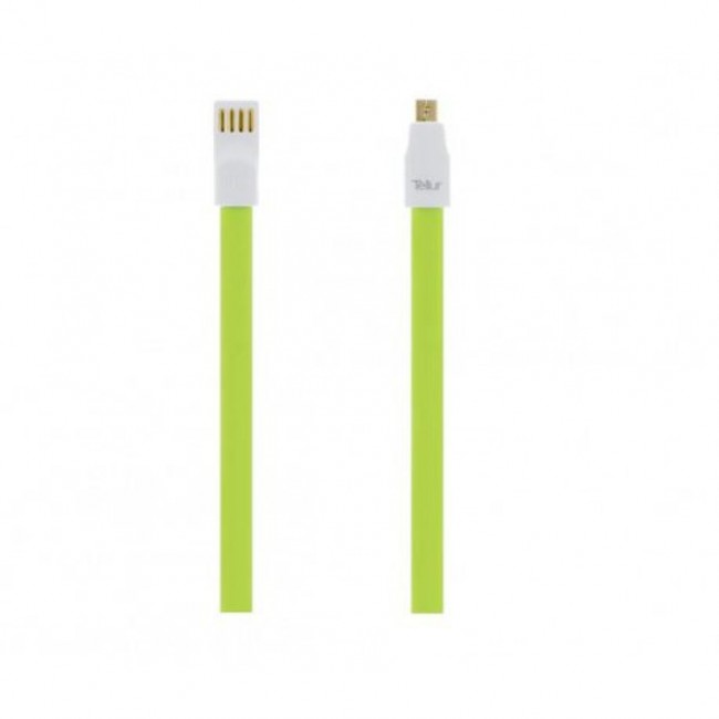 Tellur TLL155101 магнитен USB към Micro-USB кабел, 120 см, зелен