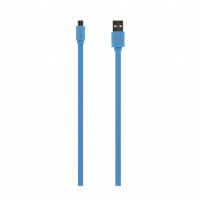 Tellur TLL155091 магнитен USB-A към Micro-USB кабел, 120 см, син