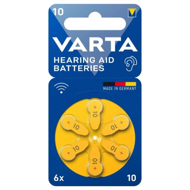 БАТЕРИИ ЗА СЛУХОВ АПАРАТ VARTA 10-BLI-6